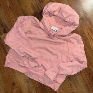Aritzia Wilfred Free Pink Crop Style Hoodie